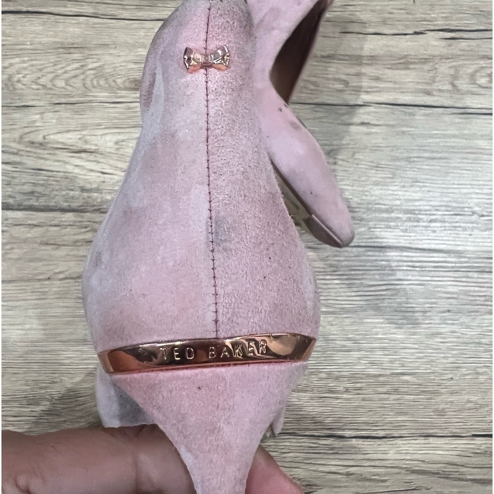 Ted Baker Pink Savio Suede Pointed Pumps Heels - Picture 4 of 7